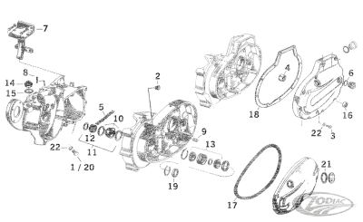 L/H Crankcase bearing XL52-76 #24729-52 (DE)