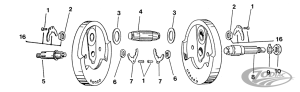 Flywheel washer set U.S.A. BT/XL #6506 (DE)