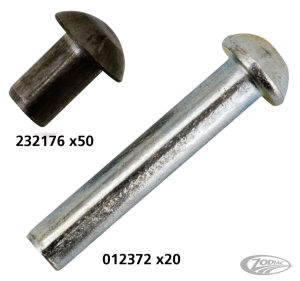 50pck Black Round Head Rivet 3/16"x1/4" (DE)