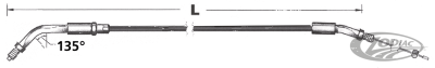 GZP HS40 throttle cable 86-95 LN=51" (DE)