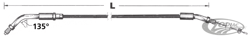 GZP HS40 throttle cable LN=45" (DE)