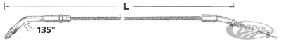 GZP HS40 throttle cable LN=45" (DE)