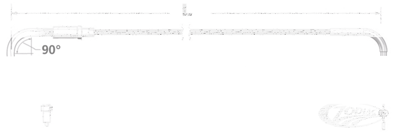 Throttle cable black HSR96-up LN=39" (DE)