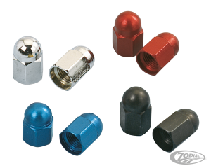 ANODIZED VALVE CAPS RED (DE)