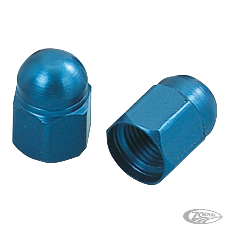 ANODIZED VALVE CAPS BLUE (DE)