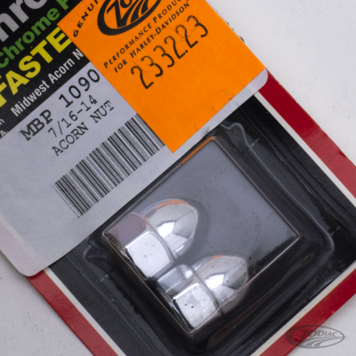 Chrome acorn nuts 7/16-14 UNC set/2 (DE)