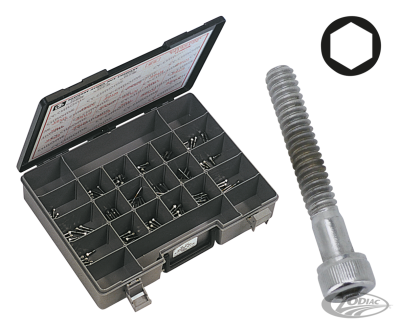 Ass. tray chrome allen head screws (180) (DE)