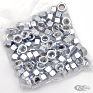 100pck Chrome hex nut 3/8-16 UNC (DE)