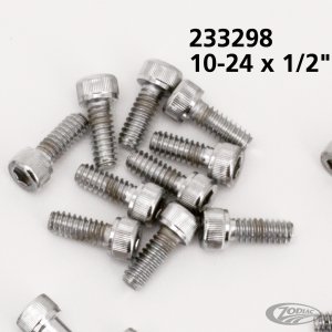 10pck Chrome allen screws 10-24x1/2" (DE)