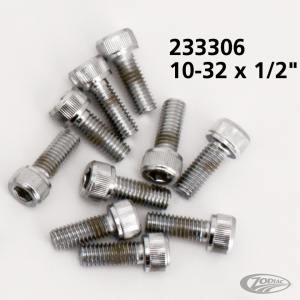 10pck Chrome allen screws 10-32x1/2 (DE)