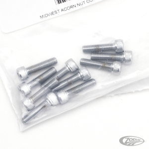 10pck Chrome allen screws 10-32x3/4 (DE)