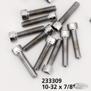 10pck Chrome allen screws 10-32x7/8 (DE)