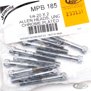 10pck Chrome allen screws 1/4-20x2 (DE)