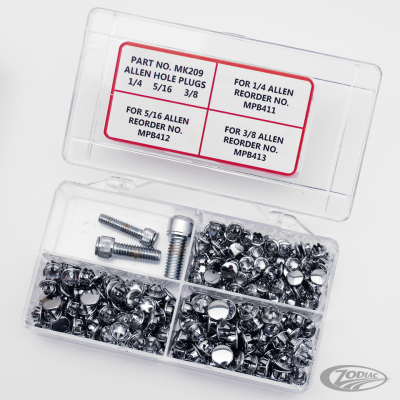 Ass tray chrome hole plugs for allen scr (DE)