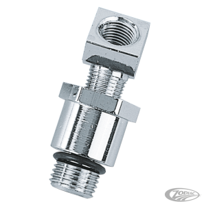 Chrome plated oil gauge fitting H-D 70up