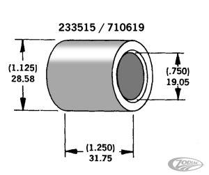 Axle spacer zinc plated # 40910-84A