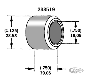 Axle spacer zinc plated # 41196-83
