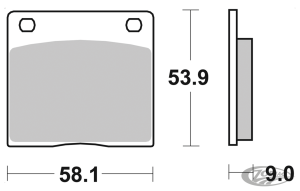 SBS HF Brake pads for GMA large calipers (DE)