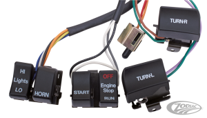 Black switch assy left turn signal 82up