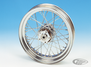 Cplt wheel 16" steel hub 7/16 stainl.sp (DE)