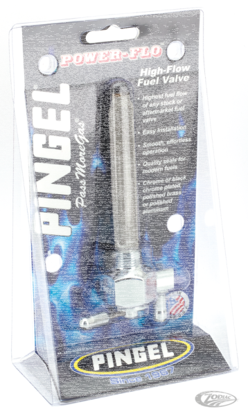 POWER FLO petcock single down outlet Chr (DE)