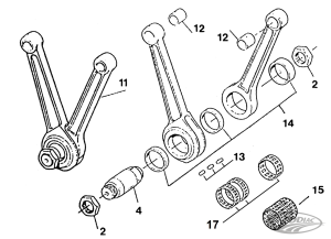 Rod roller set 17+34 XL54-86 +.003