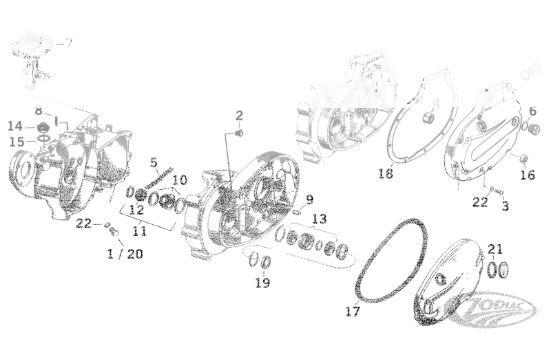 R.Case Pinion shaft roller set +.0004" (DE)