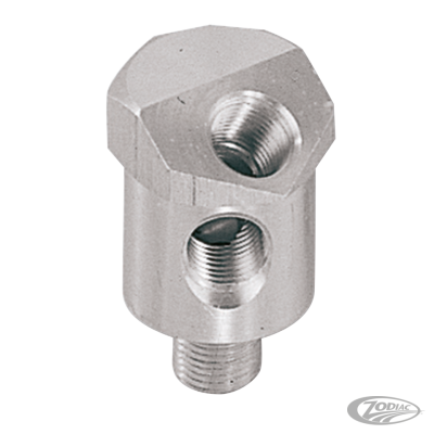 EVO pressure gauge adaptor dual, satin (DE)