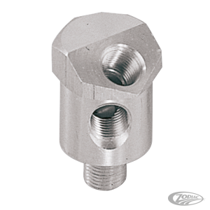 EVO pressure gauge adaptor dual, satin (DE)