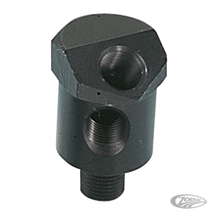 EVO pressure gauge adaptor dual, black (DE)