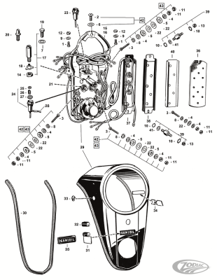 Dash screw set w/insulators (DE)