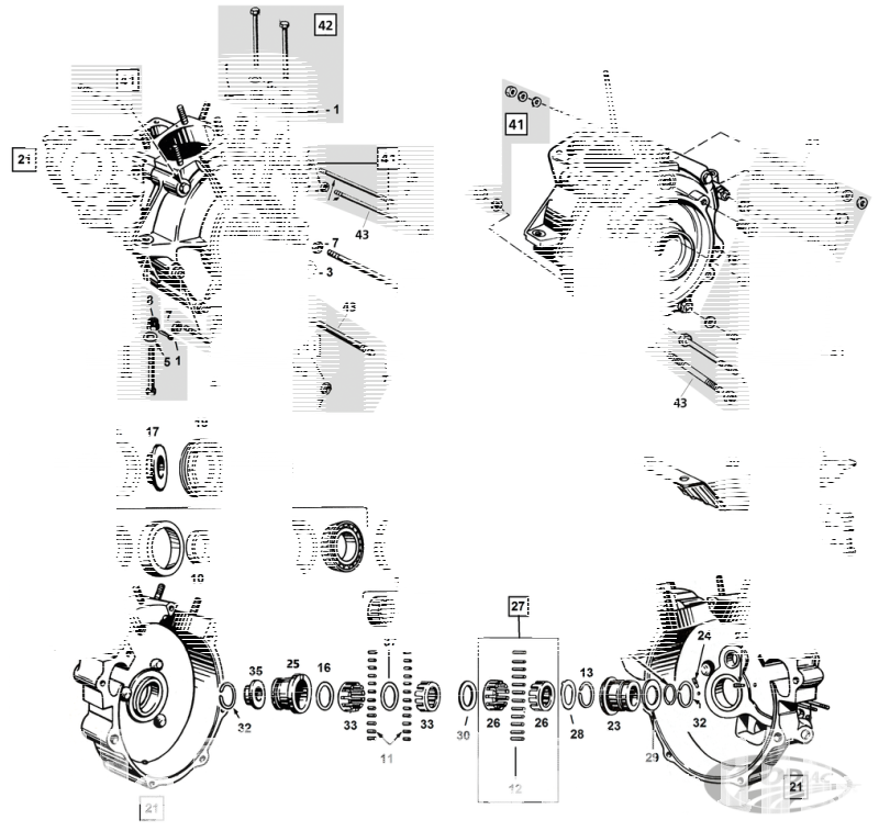 R/Crankcase Bearing race +.002 58-99 (DE)