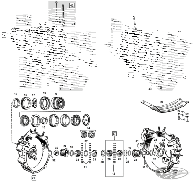 R/Crankcase Bearing race +.002 58-99 (DE)