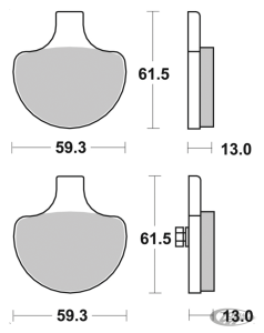 SBS HS brake pads HD84-99 front