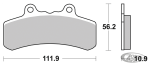 SBS Front Ceramic street brake pads PM