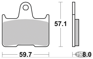 SBS rear brake pads XL14-22 (DE)