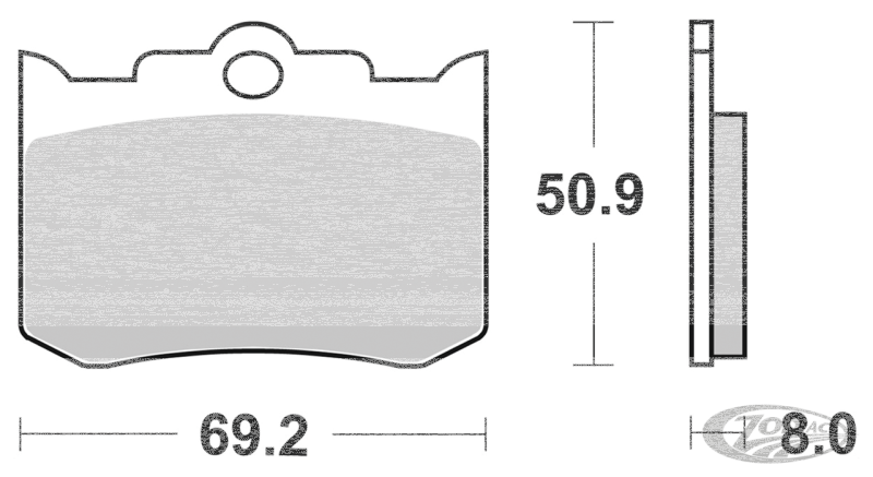 SBS HS front brake pads PM 125x4R (DE)