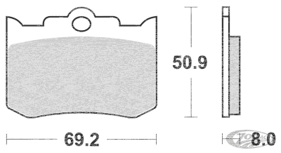 SBS HS front brake pads PM 125x4R (DE)