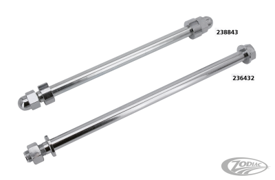 Rear axle SuperAss w/washer & nut chrome (DE)