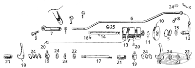 Rod shifter, white plated (DE)