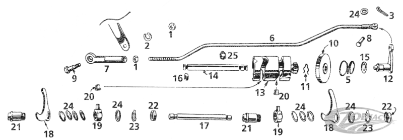 Rod shifter, chrome (DE)