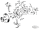 clevis pin/washer/cotter pin, all, white (DE)