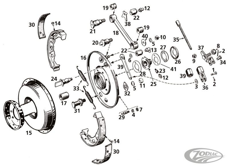 brake shackle, WL/WLA, black (DE)