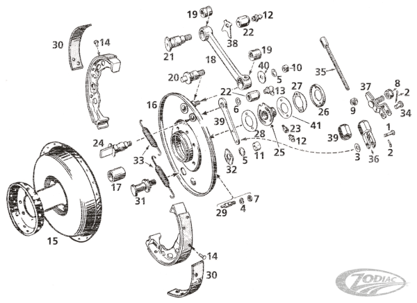 brake shackle, WL/WLA, black (DE)