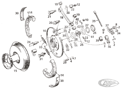 Colony FR Brake shoe pivot kit 45CI35-51 (DE)