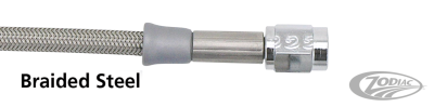 Braided steel brake line 19" TUV (DE)