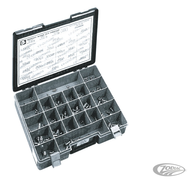 Ass.tray Chr.flat head socket 24 sizes (DE)