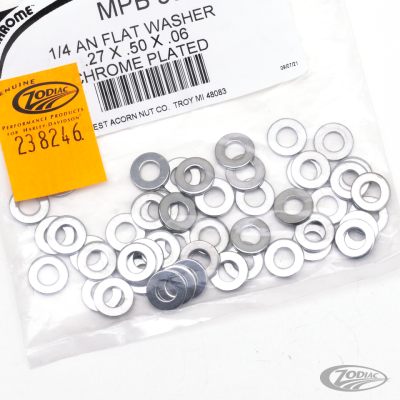50pck Flat washers 1/4" X 1/2" AN (DE)