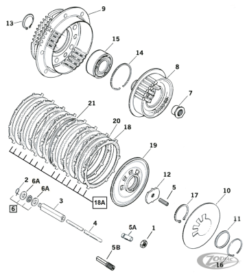 Alto Aramid clutch kit BT90-97 XL90-up 8 (DE)