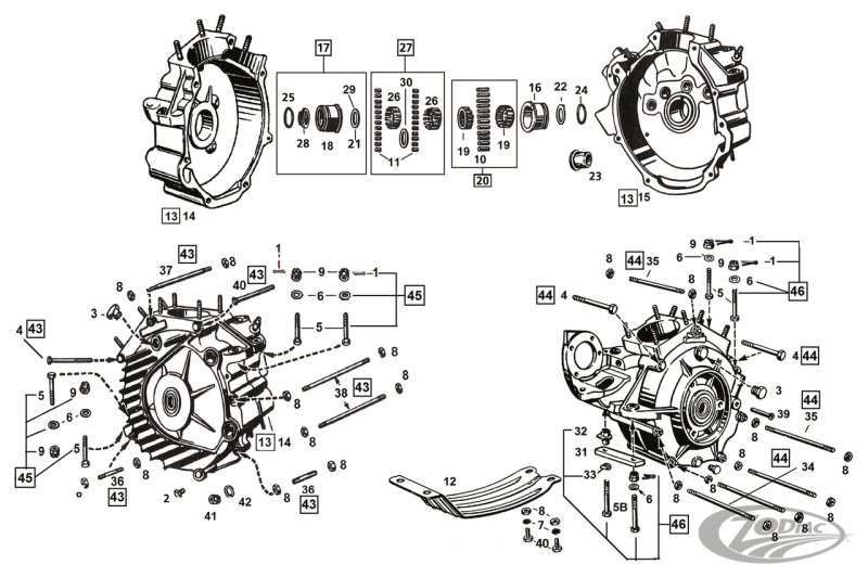 Stud, Crankcase 1 5/8" WL (DE)